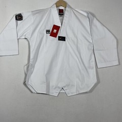 Mooto Jacket Shirt Taekwondo Competition WTF White Sz 150(1).