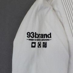 93Brand Jiu Jitsu Gi Jacket Mens Medium A1 White BJJ Competition Kimono Lined
