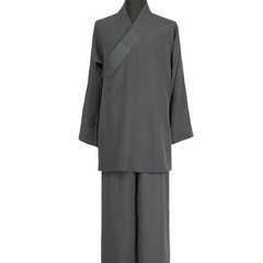China Buddhist Shaolin Monk Robe Full Set Linen Kung Fu Suit Meditation Uniforms