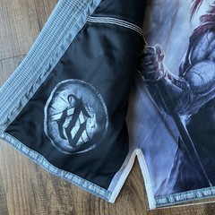 War Tribe Jiujitsu Kimono Gray Blue Warrior Graphic Men’s A1
