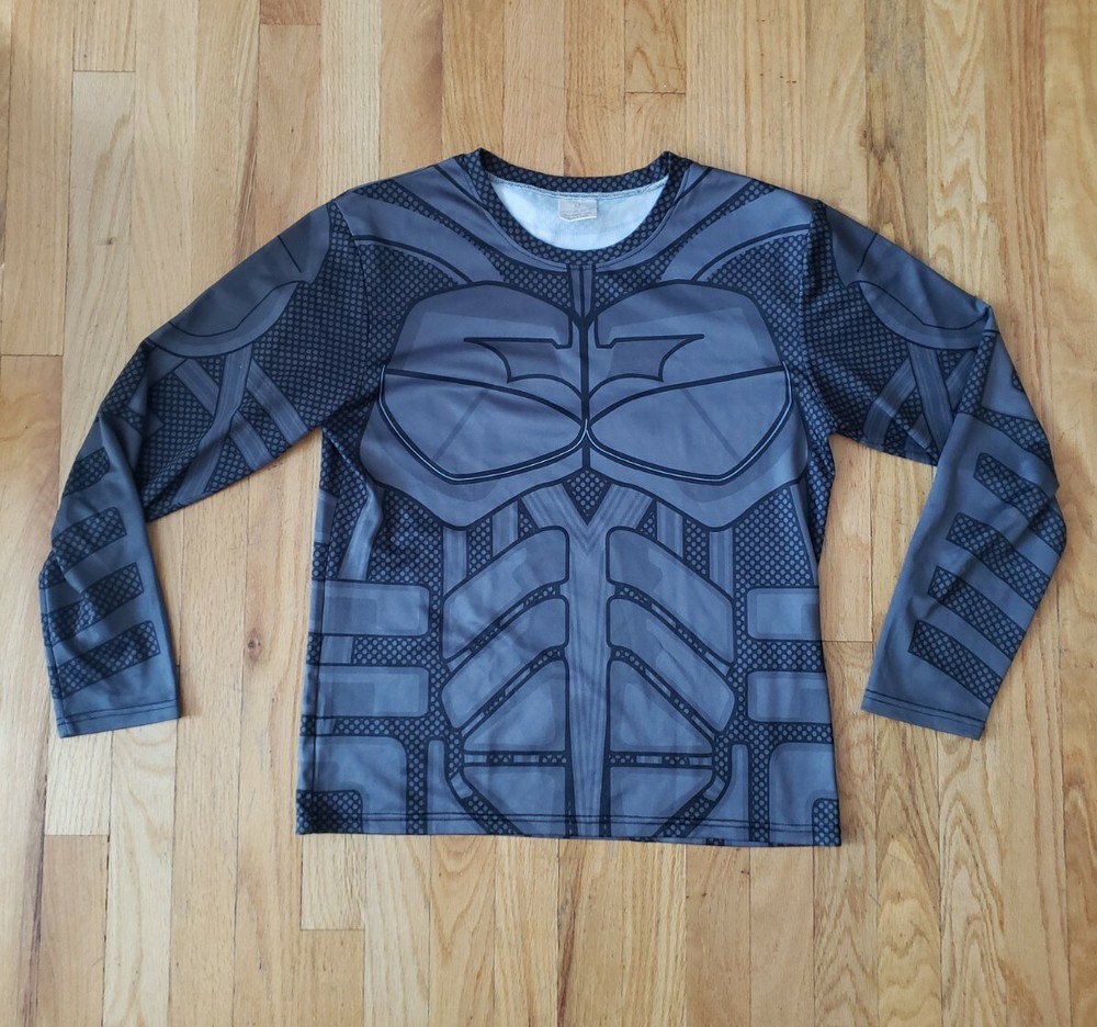 Batman Dark Knight MMA BJJ Jiu Jitsu Rashguard size M compression shirt