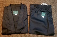 Vtg Martial Arts Karate Suit Heavyweight Fabric Top & Bottom+ White Belt Sz 5