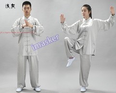 Unisex Korean Silk Tai Chi Suit Kung Fu Uniform Martial Arts Performance Clothes