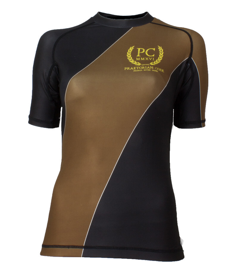 Ranked Rash Guard Short Sleeve Brown (Womens)