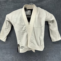 Hyperfly Grappling Kimono Kids Junior 5 White Cotton Pearl Weave BJJ Gi Jacket