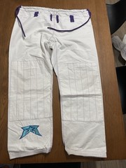 Fight Ready Brazilian Jiu-Jitsu Gi White Blue Purple Kimono Jacket & Pants Set