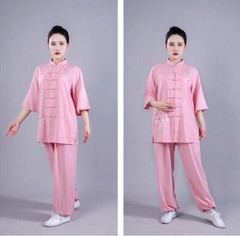 Summer Women Cotton Tai chi Uniform Kung fu Suit Martial arts Wing Chun Clothes