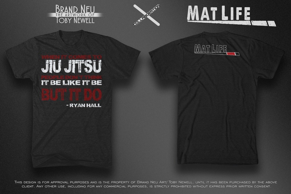 MATLIFE BJJ LEGENDS RYAN HALL T SHIRT ***Brand New***