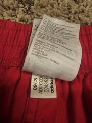 Adidas Track Pants Taekwondo Martial Arts Training Red Wide Leg Size 180 (26-34)