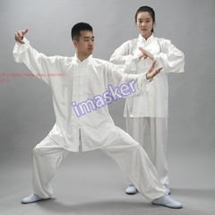 Unisex Korean Silk Tai Chi Suit Kung Fu Uniform Martial Arts Performance Clothes