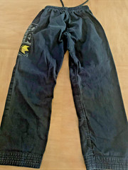 Kingz Kimonos Jiu Jitsu 100% Cotton Youth Pants Black Size M2 See Measurements