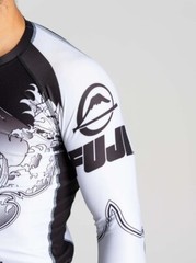 Fuji MMA BJJ Jiu Jitsu Long Sleeve LS Rashguard Rash Guard – Sakana Black/White