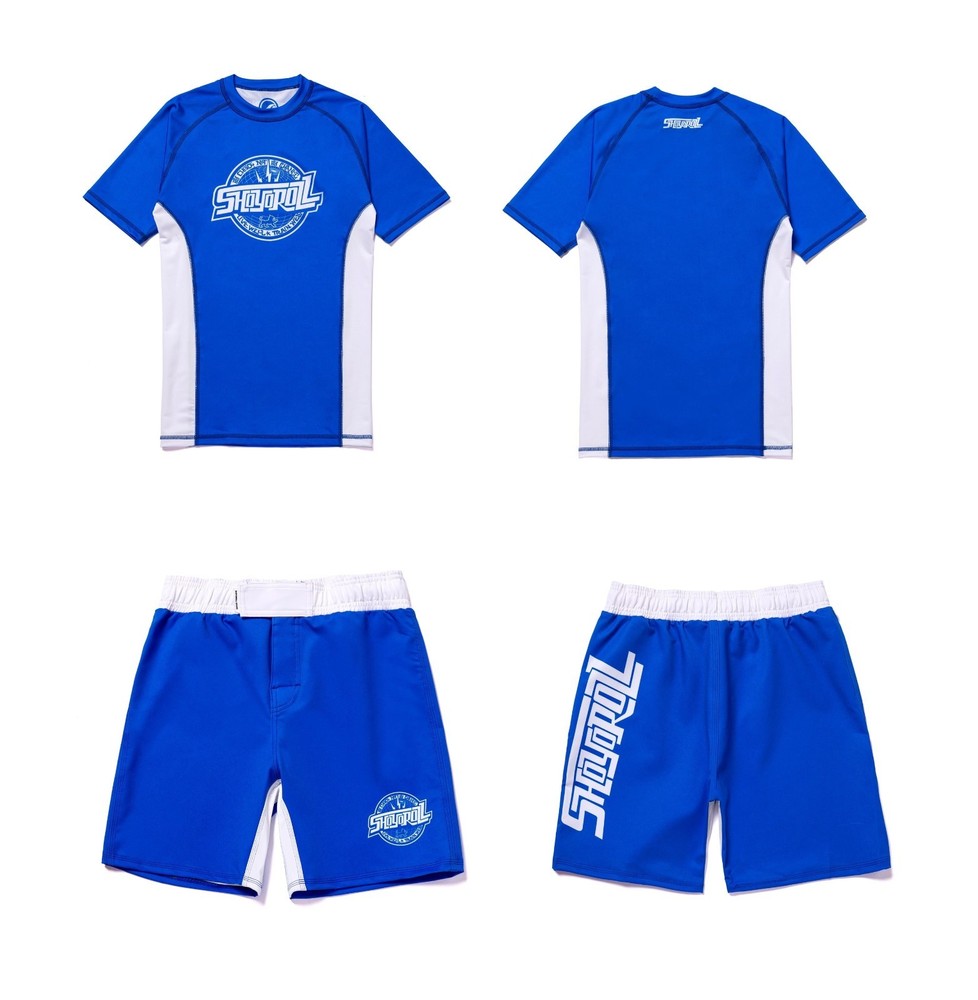 Shoyoroll Competitor 21.Blue Rash Guard SS & Short (Set) Bjj Uniform Jiu Jitsu