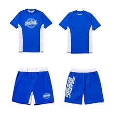 Shoyoroll Competitor 21.Blue Rash Guard SS & Short (Set) Bjj Uniform Jiu Jitsu