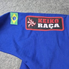 Keiko Raca Brazilian Jiu Jitsu Blue Gi Top Kimono Size 4 BJJ Gold Heavy NEW