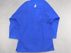 Wasuru Budo hybrid Karate/Jiu-Jitsu Blue Uniform Size 1 100% Cotton Reinforced