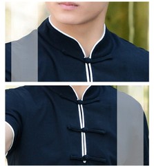 New autumn short sleeve men’s middle-aged Chinese style martial arts clothes