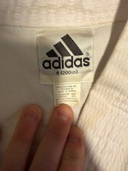 Adidas Taekwondo Uniform ClimaCool + Black No Name Uniform Approved sz 6 200 cm