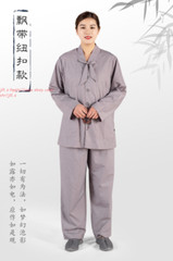 Shaolin Buddhist Monk Meditation Kung Fu Uniform Cotton Suit Temple Tai Chi sets