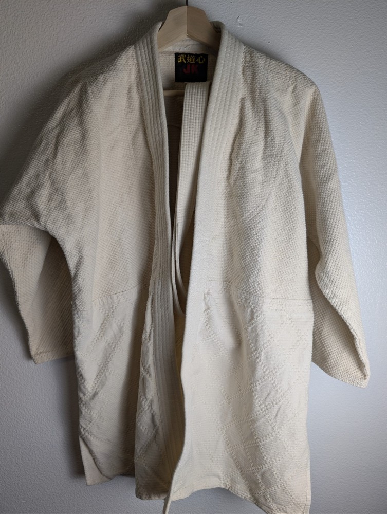 JK Kiyota Gi White Size 3 Jacket and Belt Only Excellent Condition 100% Cotton