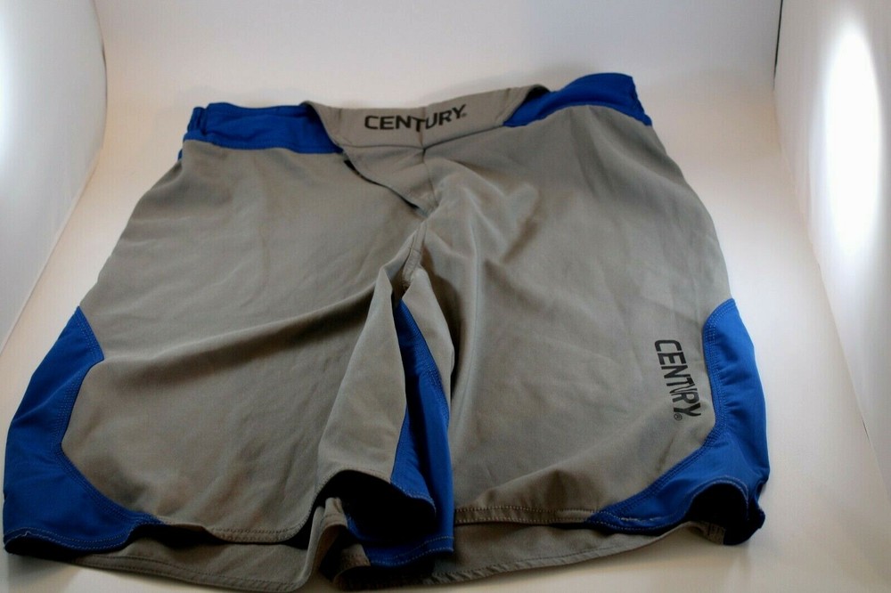 Century Spider Monkey Men’s Size 32 Brazilian Ju Jitsu Shorts Gray Blue