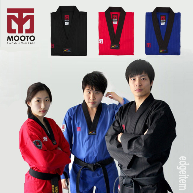 MOOTO BS4 COLOR Taekwondo Uniform Blue / Red / Black Dobok WTF Tae Kwon Do