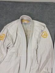 Gracie Jiu-Jitsu BJJ Gi Jacket Kimono Set M White Mens Jiu Jitsu A2 Training