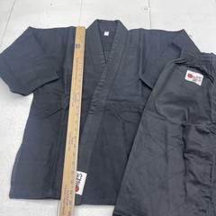 OMACS Karate Gi Uniform Set Kids XS Size 0/140 Black White Belt OMACS Logo