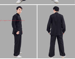 Unisex Cotton Kung Fu Tai Chi Uniform Morning exercise martial arts Clothes Suit