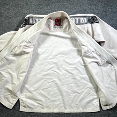 OnTheMat Jiu-Jitsu A2 Jacket Mens White Cotton Martial Art GI Uniform Training