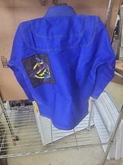 Shoyoroll Gi Blue Jiu-Jitsu Kimono Karate Kung Fu Uniform Pants Snake Size A-1
