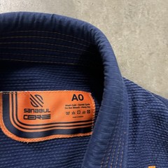 Sanabul Martial Arts Core Gi Uniform Top Jiu Jitsu Size A0 Navy/Orange