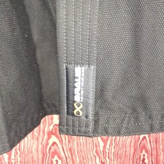 BRAUS THE FIGHT NEVER ENDS KIMONO JI Jitsu Gi A1 Black 100% Cotton Pearl Weave