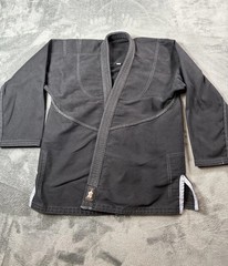 Your Jiu Jitsu Gear Gi Coat Adult Sz A2 BJJ Jacket Top Black 100% Cotton Kimono