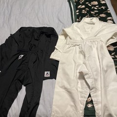 Black and White Martial Arts full suit size 1 Kids