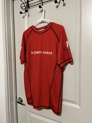 MMA BJJ Jiu Jitsu Short Sleeve Rashguard Black/Red No Judges Needed Shirt