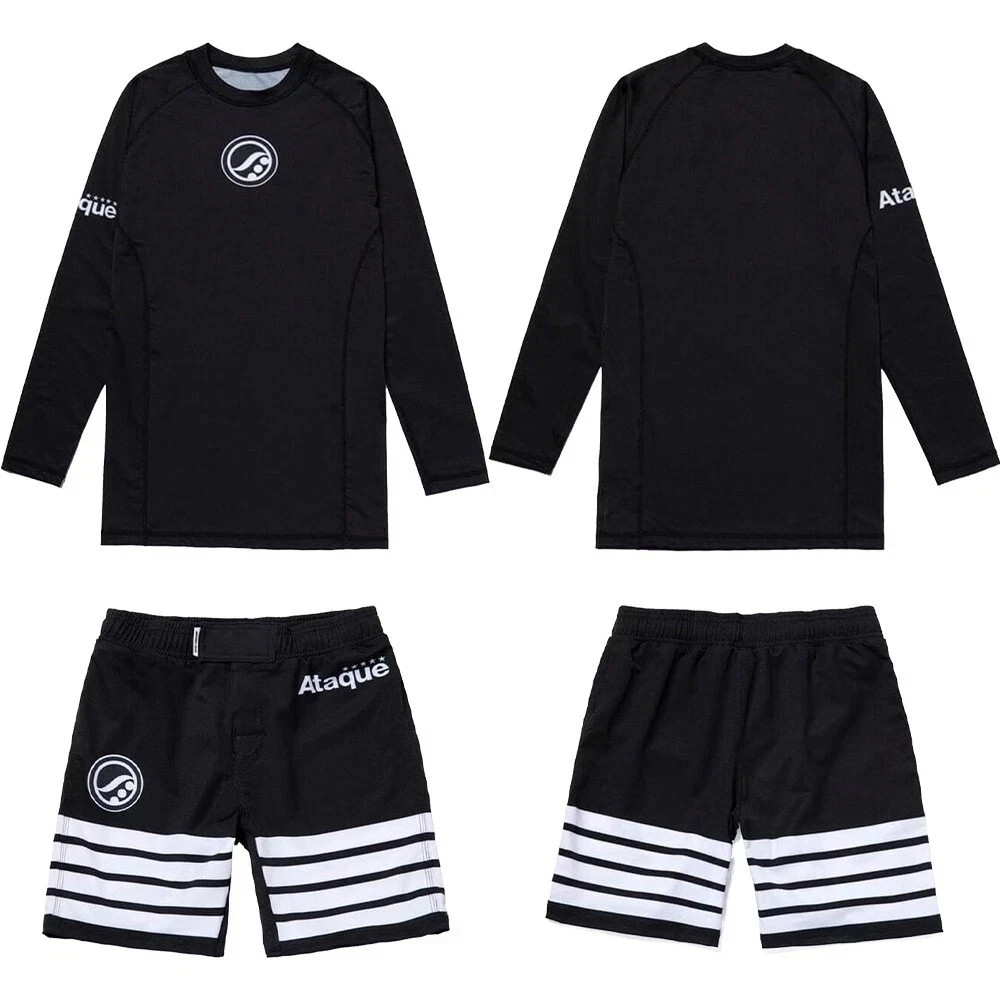 Shoyoroll Batch #109 Ataque Rash Guard LS & Fitted Training Shorts BJJ Jiu Jitsu