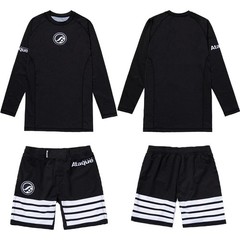 Shoyoroll Batch #109 Ataque Rash Guard LS & Fitted Training Shorts BJJ Jiu Jitsu
