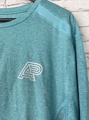 NWT Albino & Preto Logo T-Shirt w/ Mesh Shoulder Detailing – Turquoise – XL