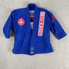 Gracie Barra Jiu Jitsu Gi Top Kids Y1 Blue Excellent Equipe GB Edition Ripstop