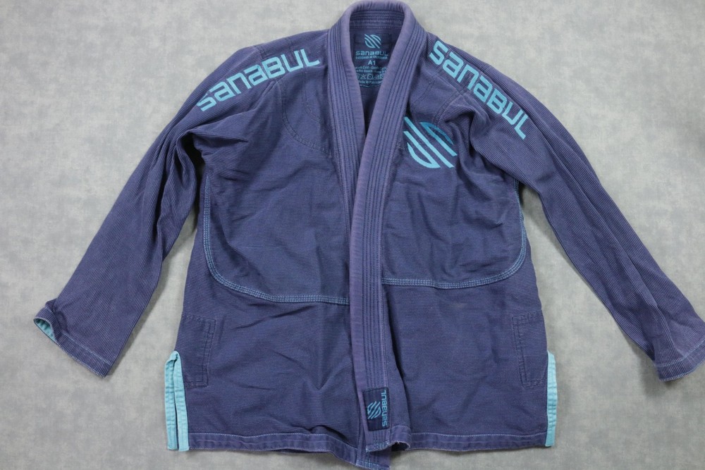 Sanabul BJJ Gi Jacket Kimono Top A1 Medium Blue Mens Adult Jiu Jitsu Training