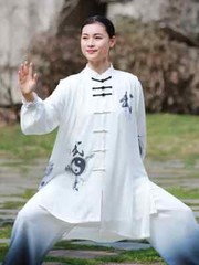 Kung Fu Shirts Wing Chun Sport Tops Martial Arts Taichi Uniform Gradient