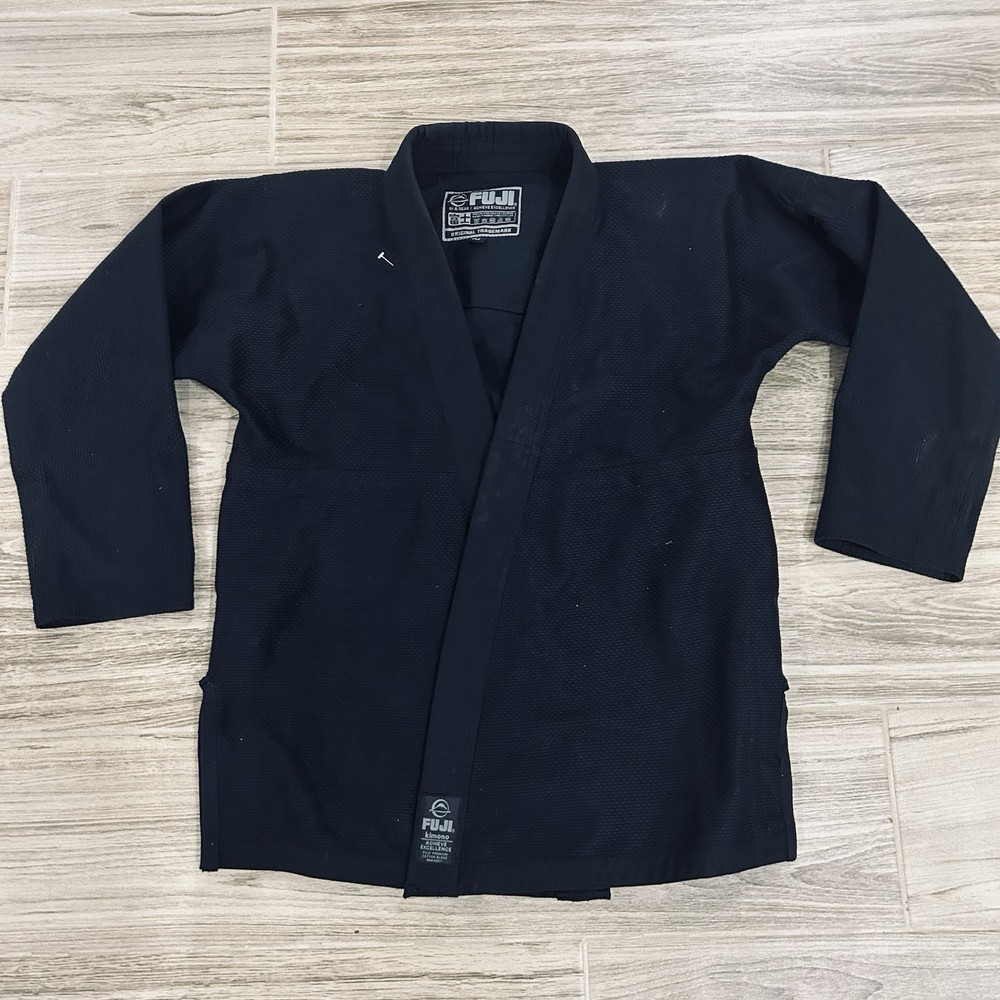 FUJI Kimono Gi Adult Size A2 Black Martial Arts Jiu Jitsu Top