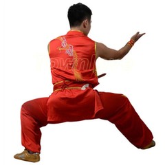 Sleeveless Kung Fu Martial Arts Uniform Tai Chi Nanquan Suit Dragon Embroidery