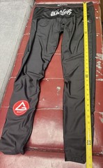 Gracie Barra Jiu Jitsu Rash Guard Pants XXL Black Leggings Elastic MMA