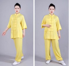 Summer Women Cotton Tai chi Uniform Kung fu Suit Martial arts Wing Chun Clothes