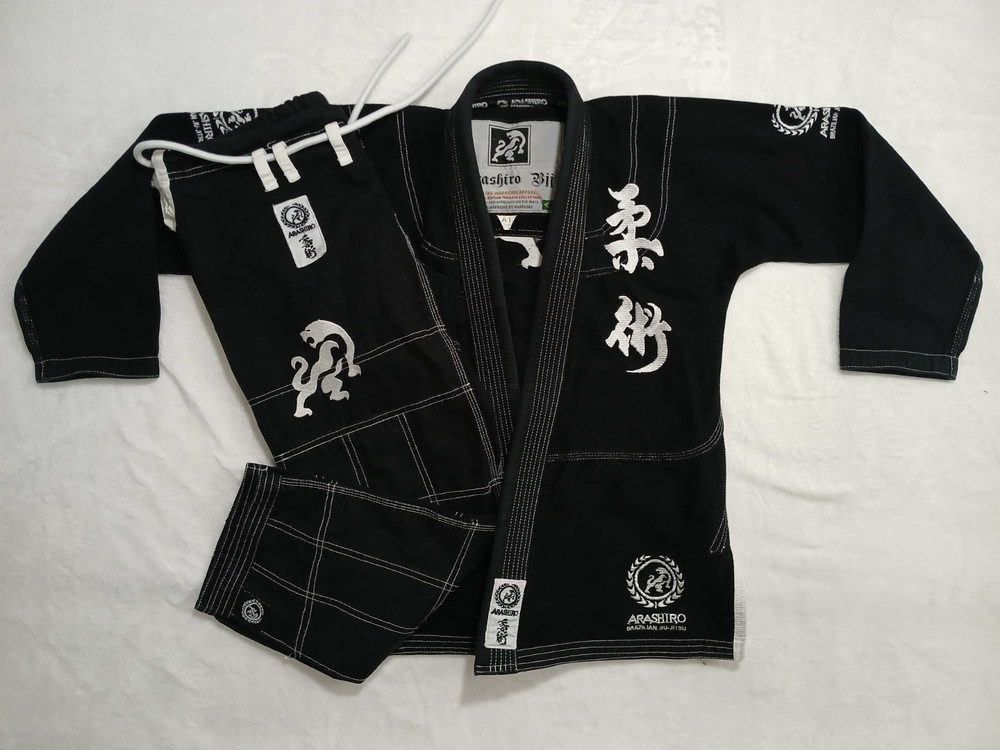 Arashiro Black A1 Brazilian Jiu Jitsu Jacket And Pants Martial Arts