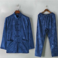 Men Martial Arts Wushu Tai Chi Sets Tang Suit Wing Chun Kung Fu Coat Pants Shirt