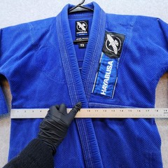 Hayabusa Gold Weave BJJ Jiu Jitsu Gi Jacket Top Youth Y3 Blue 100% Cotton Kimono