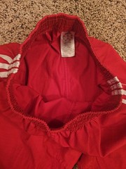 Adidas Track Pants Taekwondo Martial Arts Training Red Wide Leg Size 180 (26-34)